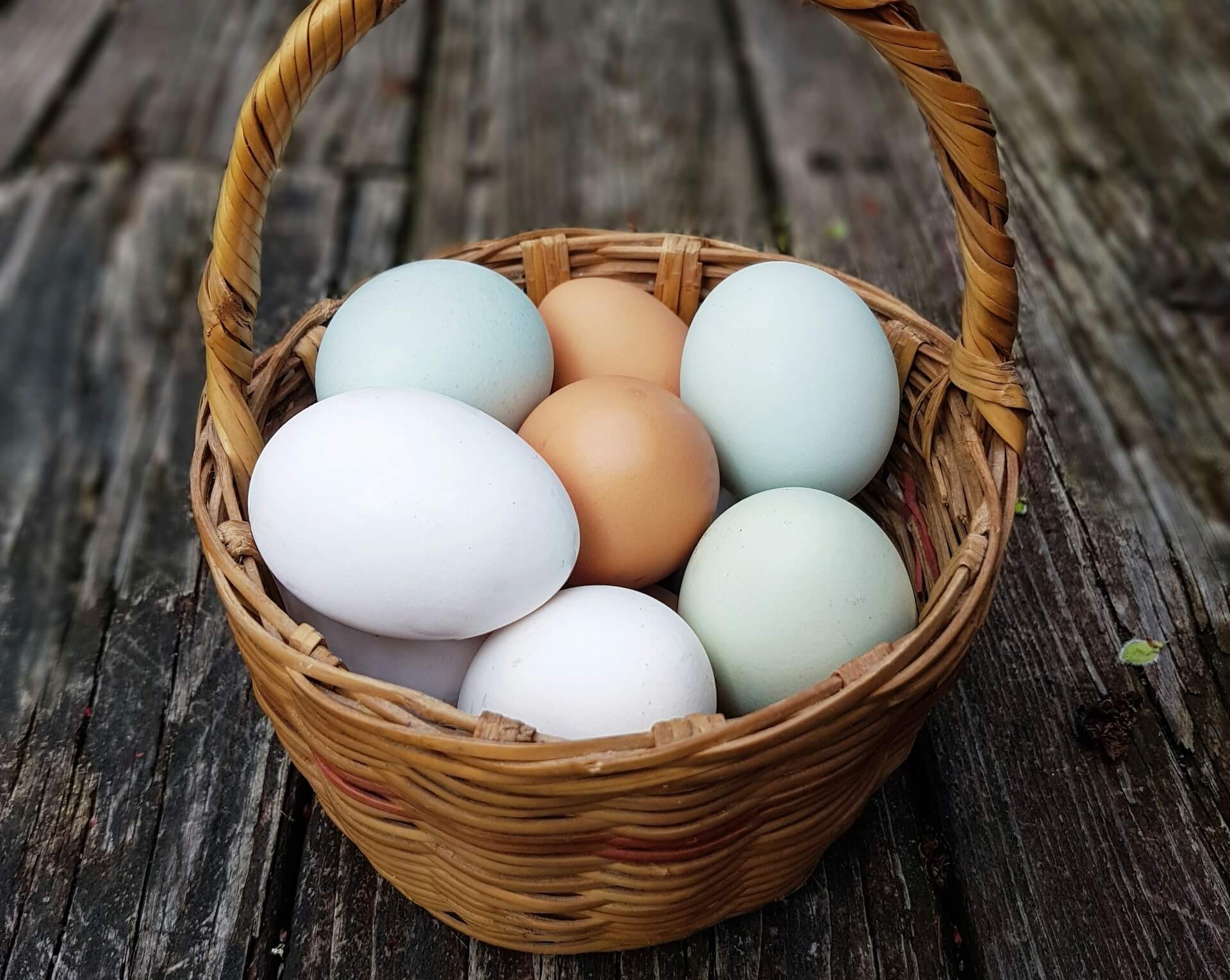 Eggs in a basket
